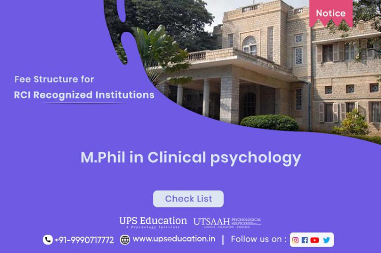 M.Phil Clinical Psychology Fee Structure for RCI Recognized Institutions—UPS Education Best