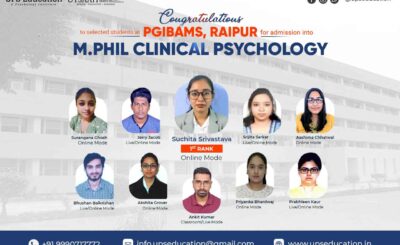 PGIBAMS, Raipur M. Phil in Clinical Psychology Final Results out –UPS Education