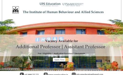 IHBAS, Delhi Vacancy Department of Clinical Psychology—UPS Education