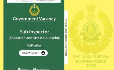 ITBP Sub Inspector Vacancy Available