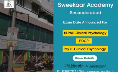 Sweekaar Academy Psy.D. / M.Phil Clinical Psychology 2020 Entrance Date Announced