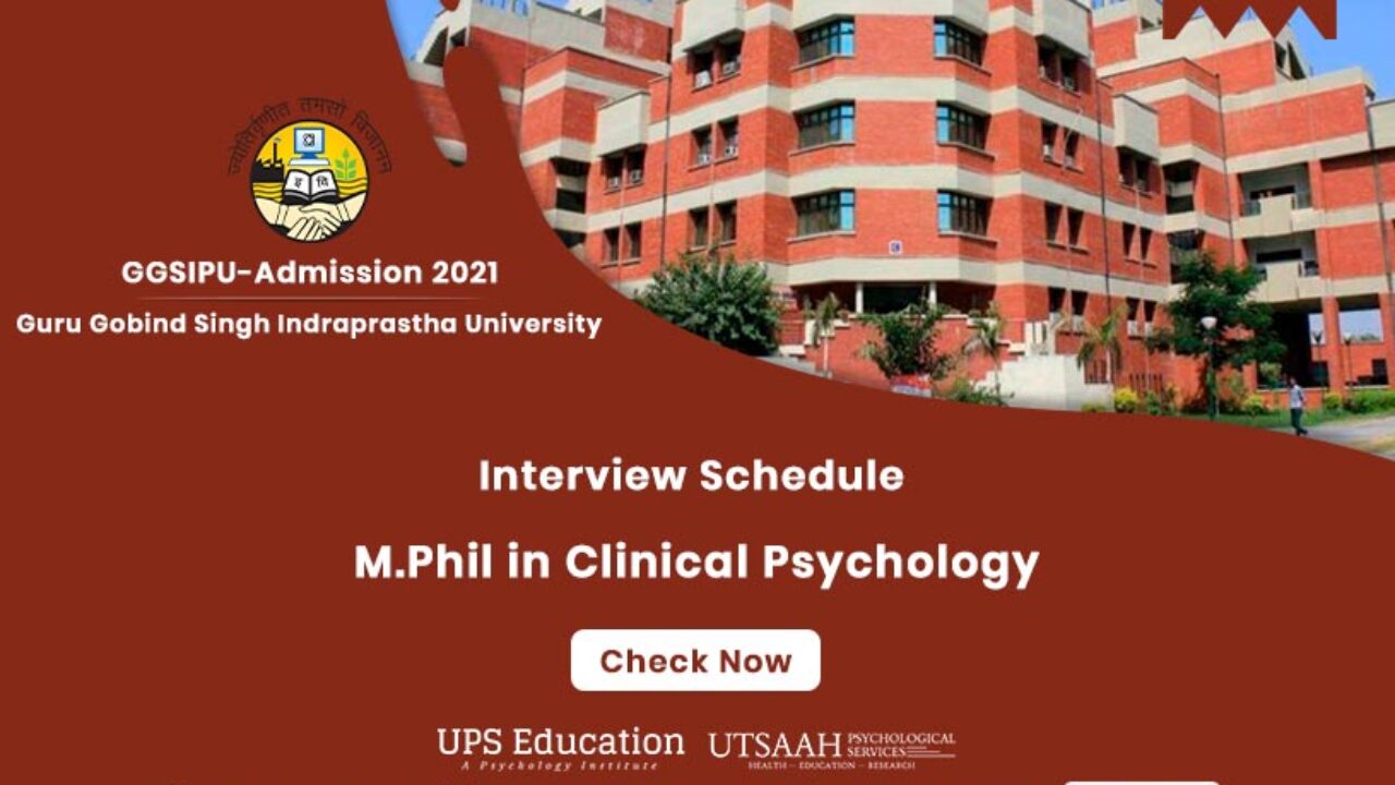 GGSIPU Interview Schedule Notification for M. Phil Clinical