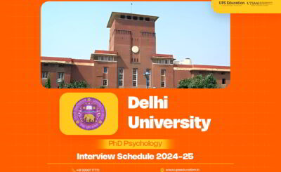 Delhi University PhD Psychology 2024-25 Interview Notice